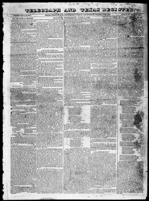Primary view of Telegraph and Texas Register (Houston, Tex.), Vol. 4, No. 52, Ed. 1, Wednesday, June 12, 1839