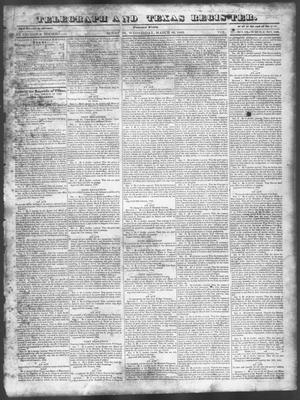 Primary view of Telegraph and Texas Register (Houston, Tex.), Vol. 7, No. 13, Ed. 1, Wednesday, March 16, 1842