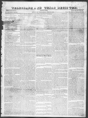 Primary view of Telegraph and Texas Register (Houston, Tex.), Vol. 7, No. 30, Ed. 1, Wednesday, July 13, 1842