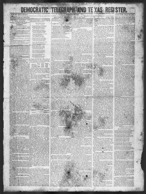 Primary view of Democratic Telegraph and Texas Register (Houston, Tex.), Vol. 12, No. 29, Ed. 1, Monday, July 19, 1847