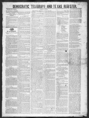 Primary view of Democratic Telegraph and Texas Register (Houston, Tex.), Vol. 12, No. 30, Ed. 1, Monday, July 26, 1847
