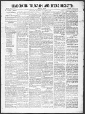 Primary view of Democratic Telegraph and Texas Register (Houston, Tex.), Vol. 14, No. 42, Ed. 1, Friday, October 19, 1849