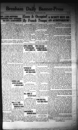 Primary view of Brenham Daily Banner-Press (Brenham, Tex.), Vol. 39, No. 243, Ed. 1 Thursday, January 11, 1923