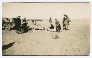 Primary view of object titled '[Postcard of Cattle Ranchers]'.