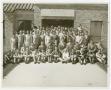 Photograph: [Students Gathered Outside of Hirschi Memorial Library]