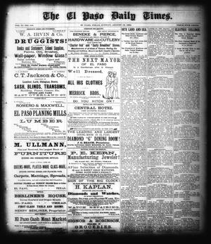 Primary view of The El Paso Daily Times. (El Paso, Tex.), Vol. 2, No. 139, Ed. 1 Sunday, August 12, 1883
