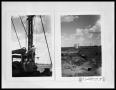 Photograph: Man on Oil Well Rig; Oil Storage Tank