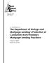 Report: An Audit Report on the Department of Savings and Mortgage Lending's P…