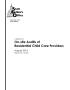 Report: A Report on On-site Audits of Residential Child Care Providers
