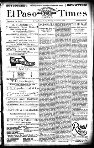 Primary view of El Paso International Daily Times (El Paso, Tex.), Vol. 13, No. 279, Ed. 1 Friday, December 8, 1893