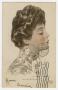 Postcard: [Postcard of Woman With White Laced Collar]
