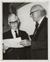 Photograph: [Photograph of McMurry President Dr. Gordon Bennett with Basil E. Rya…