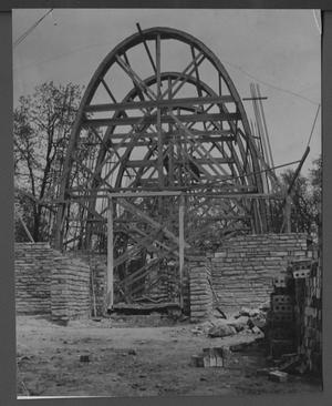 Front view of T.S.C.W. Chapel under construction.