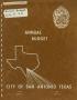 Book: San Antonio Annual Budget: 1967