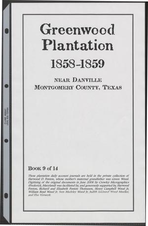 [Greenwood Plantation Accounts: 1858-1859]