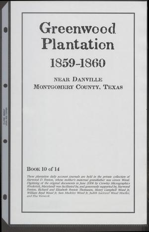 [Greenwood Plantation Accounts: 1859-1860]