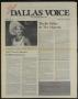 Newspaper: Dallas Voice (Dallas, Tex.), Vol. 1, No. 12, Ed. 1 Friday, July 27, 1…