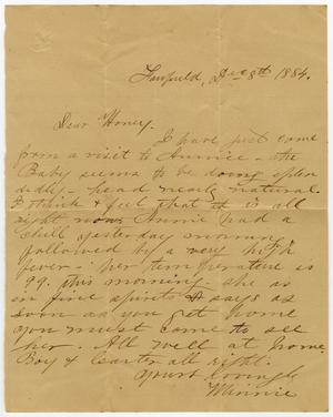[Letter from Minnie Bradley to L. D. Bradley - December 8, 1884]