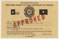 Text: The New Army of the Republic of Texas Enlistment Application