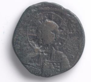 Primary view of Coin from the Byzantine Empire bearing likeness of Christ