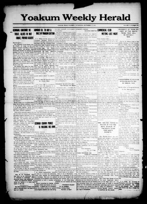 Primary view of Yoakum Weekly Herald (Yoakum, Tex.), Vol. 19, No. 45, Ed. 1 Thursday, September 17, 1914