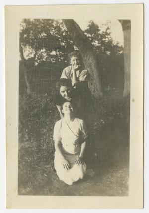 [Photograph of Three Women by a Tree]