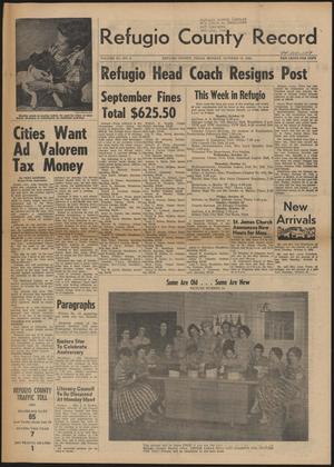 Primary view of Refugio County Record (Refugio, Tex.), Vol. 11, No. 8, Ed. 1 Monday, October 12, 1964