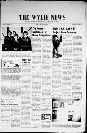 Primary view of The Wylie News (Wylie, Tex.), Vol. 27, No. 44, Ed. 1 Thursday, April 24, 1975
