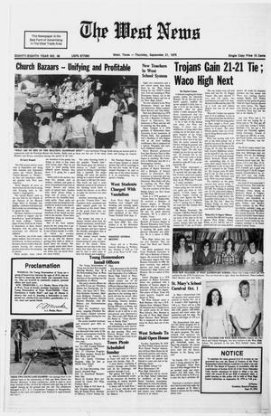 Primary view of The West News (West, Tex.), Vol. 88, No. 38, Ed. 1 Thursday, September 21, 1978