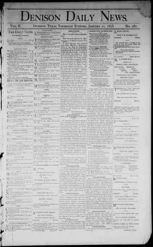 Primary view of Denison Daily News. (Denison, Tex.), Vol. 2, No. 282, Ed. 1 Thursday, January 21, 1875