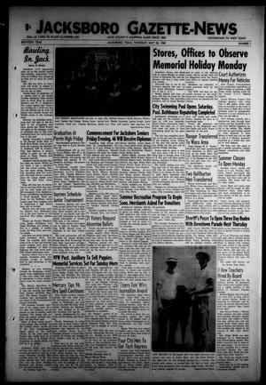 Primary view of Jacksboro Gazette-News (Jacksboro, Tex.), Vol. 80, No. 1, Ed. 1 Thursday, May 26, 1960