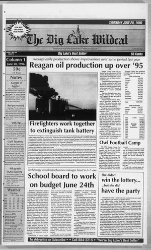 The Big Lake Wildcat (Big Lake, Tex.), Vol. SEVENTY FIRST YEAR, No. 25, Ed. 1 Thursday, June 20, 1996