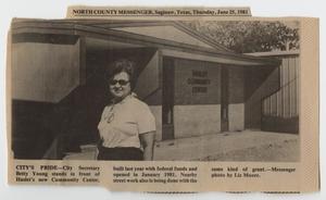 [Newspaper Clipping from the North County Messenger, June 25, 1981]