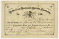 Photograph: [Membership Certificate for the Galveston Hook and Ladder Company, No…