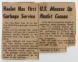 Clipping: [Newspaper Clipping with Two Articles from February 4, 1971]