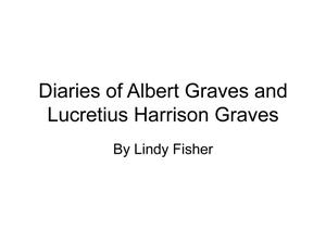Primary view of object titled 'Diaries of Albert Graves and Lucretius Harrison Graves'.