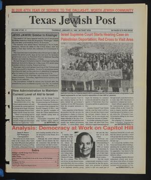 Primary view of Texas Jewish Post (Fort Worth, Tex.), Vol. 47, No. 3, Ed. 1 Thursday, January 21, 1993