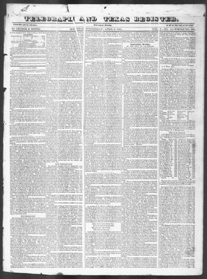Primary view of Telegraph and Texas Register (Houston, Tex.), Vol. 10, No. 14, Ed. 1, Wednesday, April 2, 1845