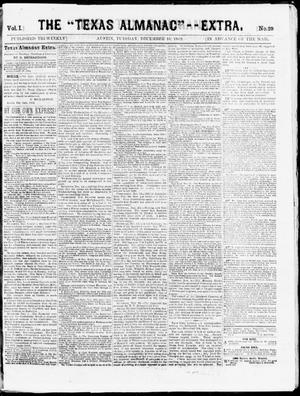 Primary view of The Texas Almanac -- "Extra." (Austin, Tex.), Vol. 1, No. 29, Ed. 1, Tuesday, December 16, 1862