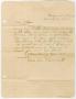 Letter: [Letter from Mrs. Lee Threatt to Earl Yates, Sr., March 14, 1939]