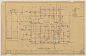 Primary view of Pittard Residence, Anson, Texas: Foundation Plan