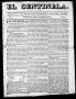 Newspaper: El Centinela (Brownsville, Tex.), Vol. 1, No. 1, Ed. 1, Saturday, Aug…