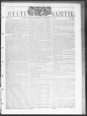 Primary view of Texas State Gazette. (Austin, Tex.), Vol. 6, No. 23, Ed. 1, Saturday, January 27, 1855