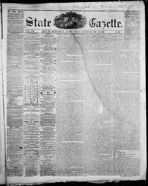 Primary view of State Gazette. (Austin, Tex.), Vol. 12, No. 20, Ed. 1, Saturday, December 22, 1860