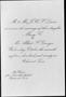 Letter: [Wedding invitation to the Mary Davis and Albert P. George wedding]