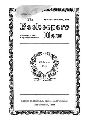 Primary view of object titled 'The Beekeeper's Item, Volume 5, Number 11-12, November-December 1921'.