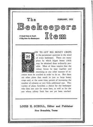 The Beekeeper's Item, Volume 7, Number 2, February 1923