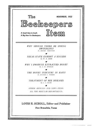 The Beekeeper's Item, Volume 6, Number 11, November 1922