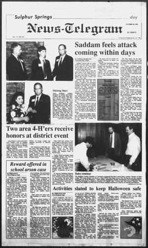 Primary view of Sulphur Springs News-Telegram (Sulphur Springs, Tex.), Vol. 112, No. 257, Ed. 1 Tuesday, October 30, 1990