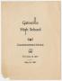 Pamphlet: [Program: Gatesville High School Commencement Service, May 23, 1937]